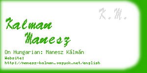 kalman manesz business card